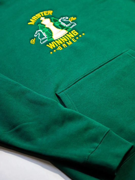 Personalized Game Master Embroidered Hoodie | Personalized Unisex Fleece Jacket | Custom Green Winter Streetwear | Customized Hoodie