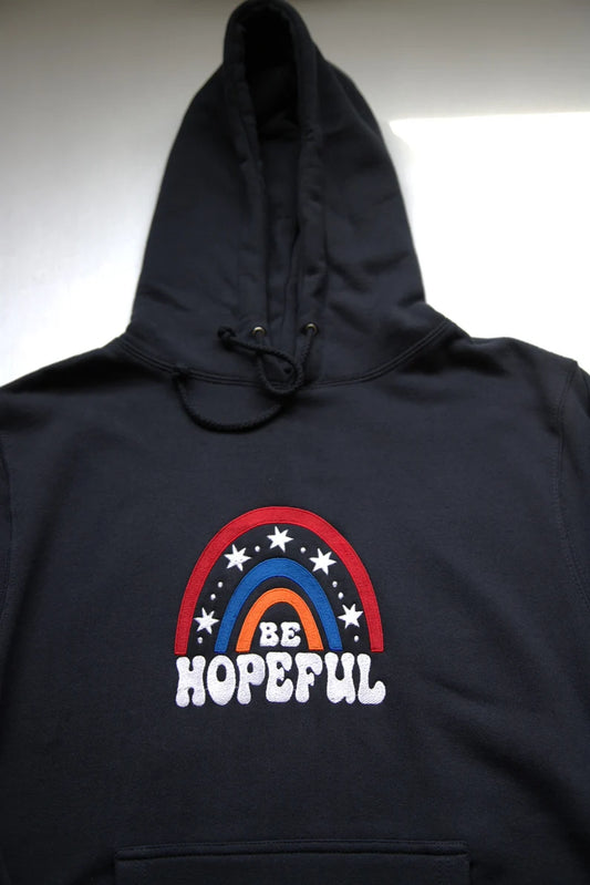 Embroidered Be Hopeful Sweatshirt | Custom NavyBlue Unisex Embroidered Sweatshirt, Faith-Based Clothing | Gift for Friend, Faith Sweatshirt